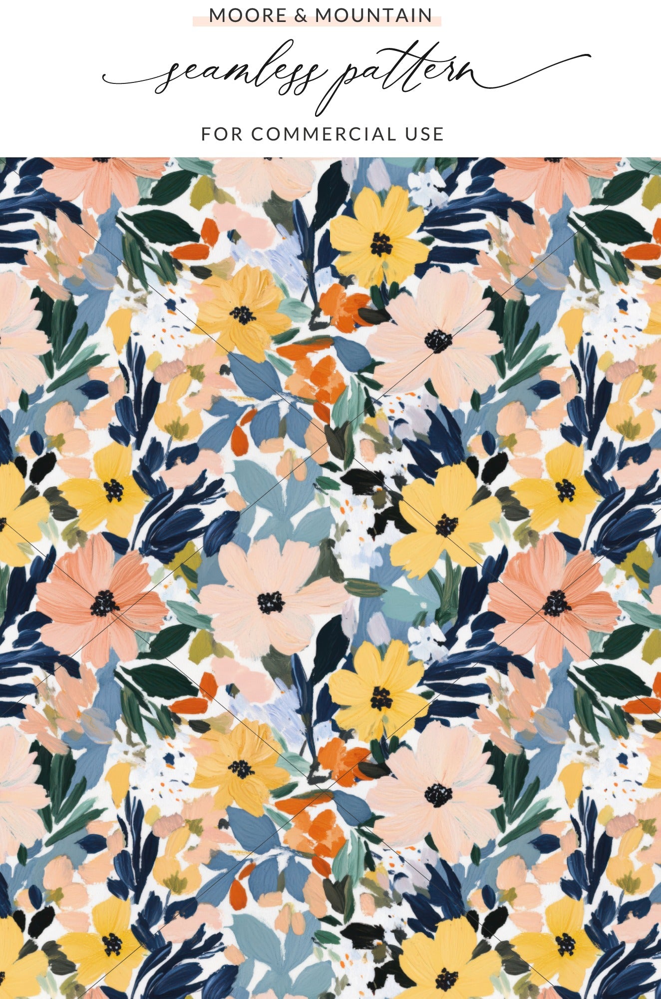 Moore & Mountain Seamless Pattern for Commercial Use