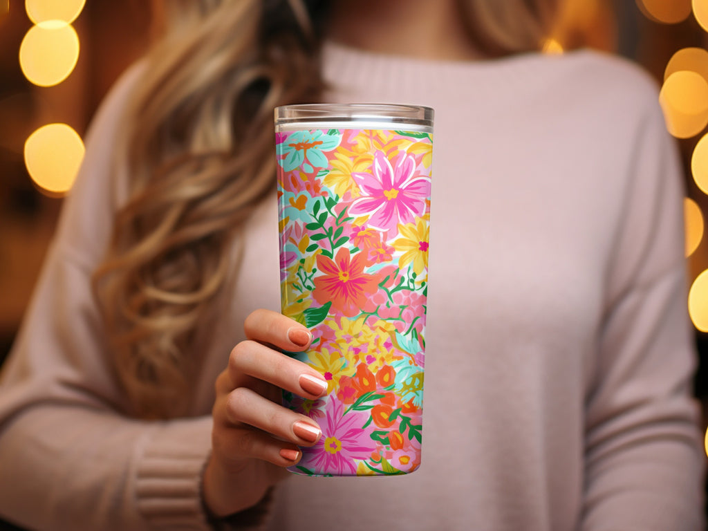 Vibrant Floral Patterned Drinkware for Everyday Use