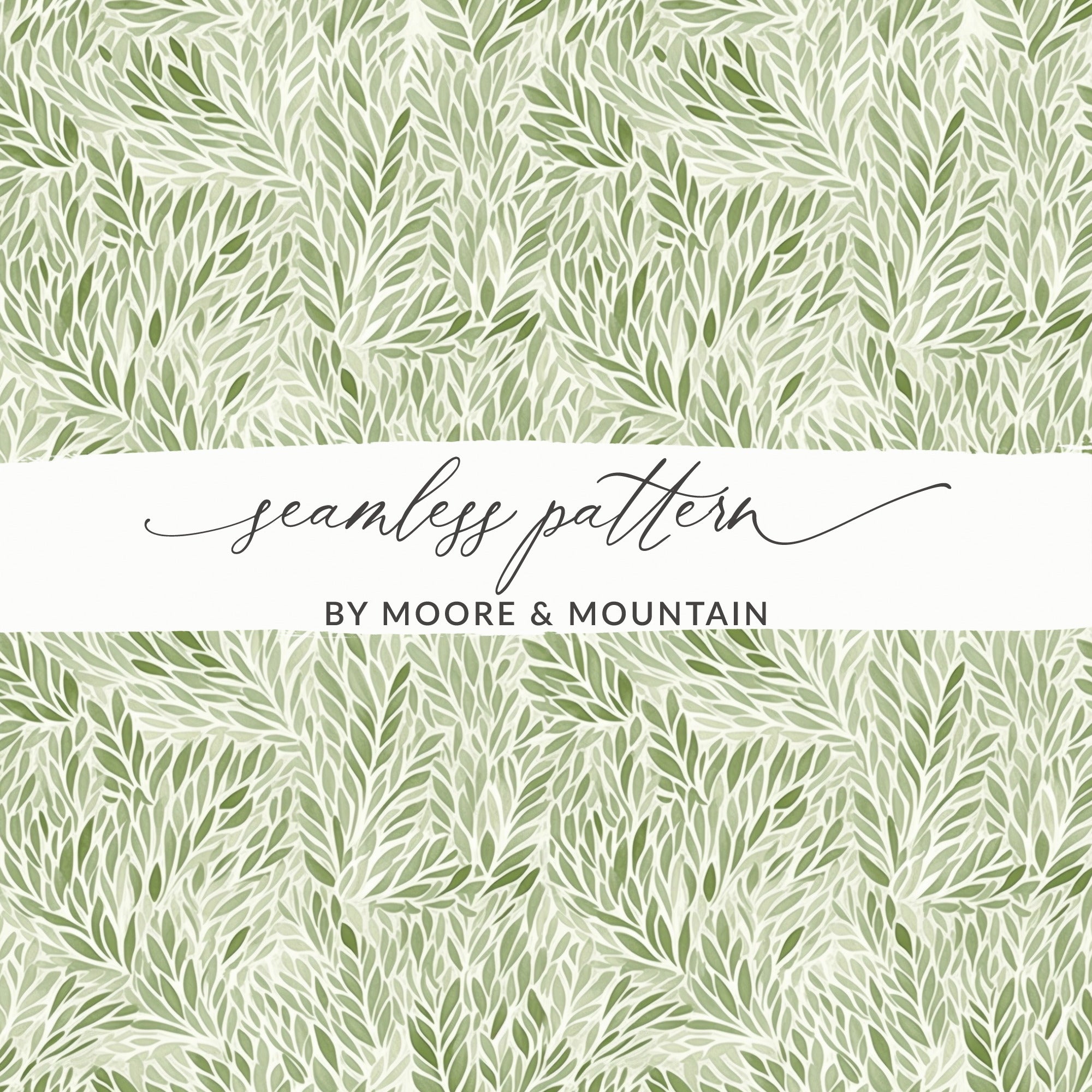 Elegant Green Leafy Seamless Pattern Design