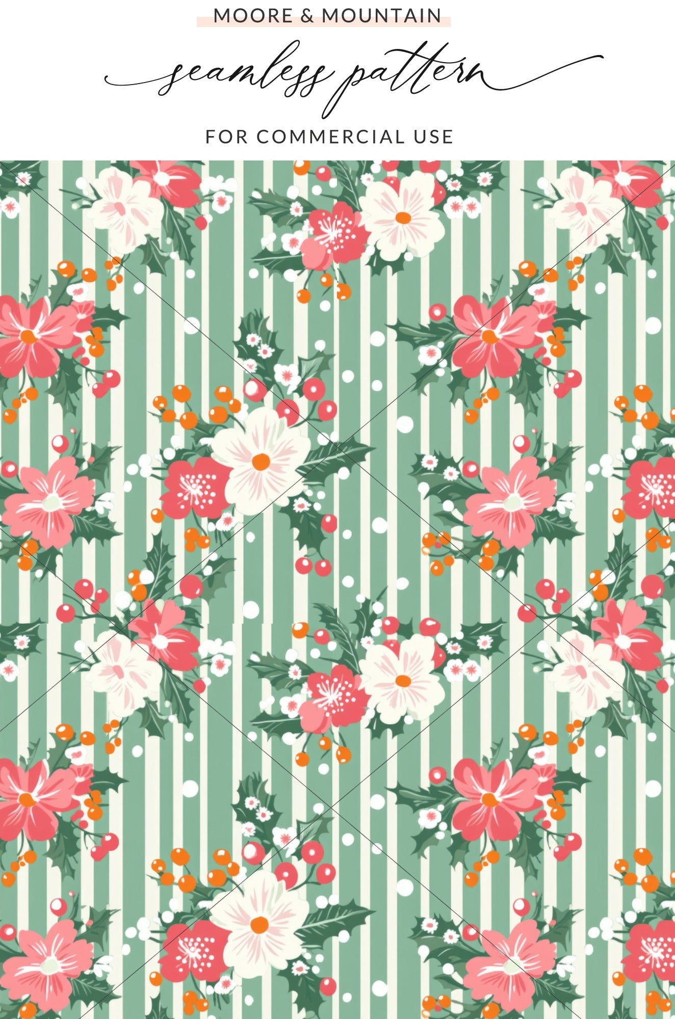 Vibrant Floral Seamless Pattern for Commercial Use
