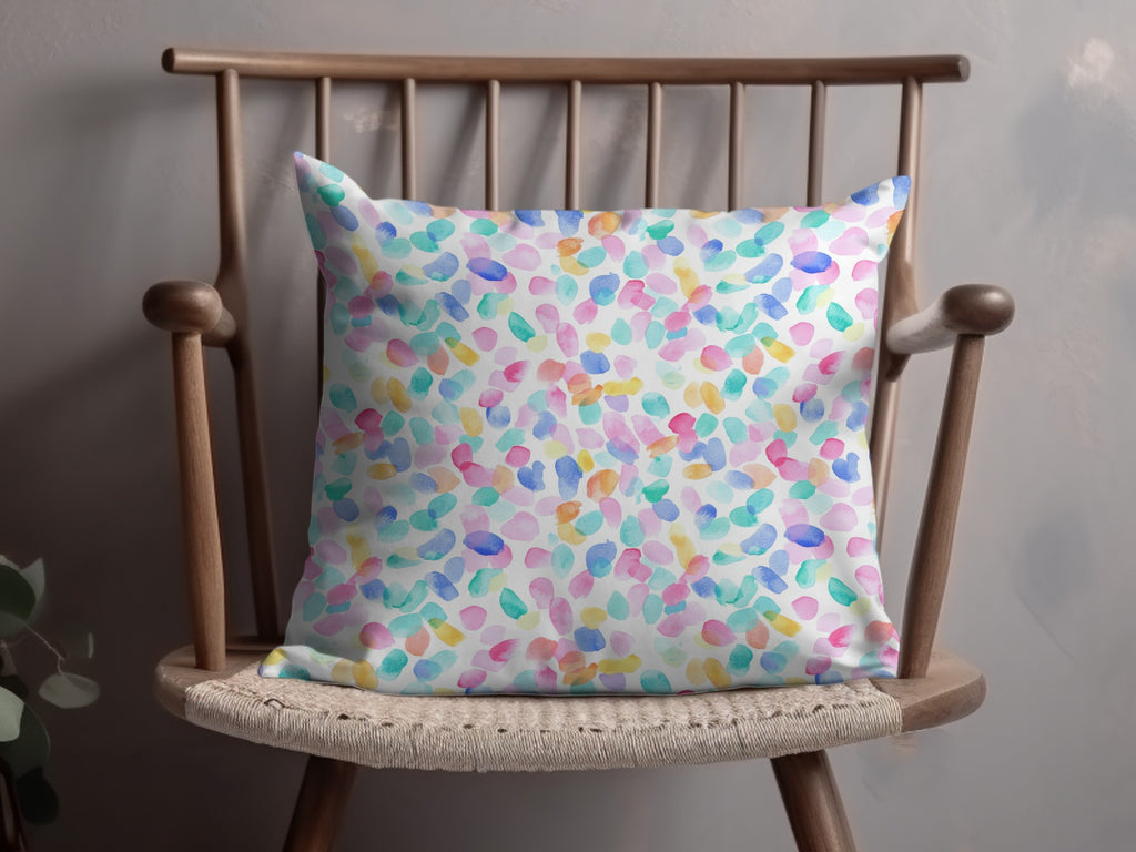 Colorful Multicolored Dots Art Decorative Pillow Product