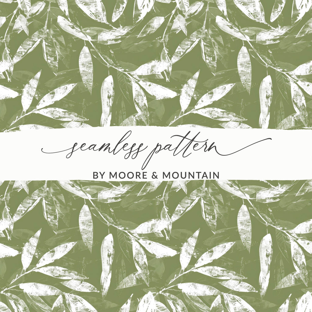 Moore and Mountain Leaf Seamless Pattern Design
