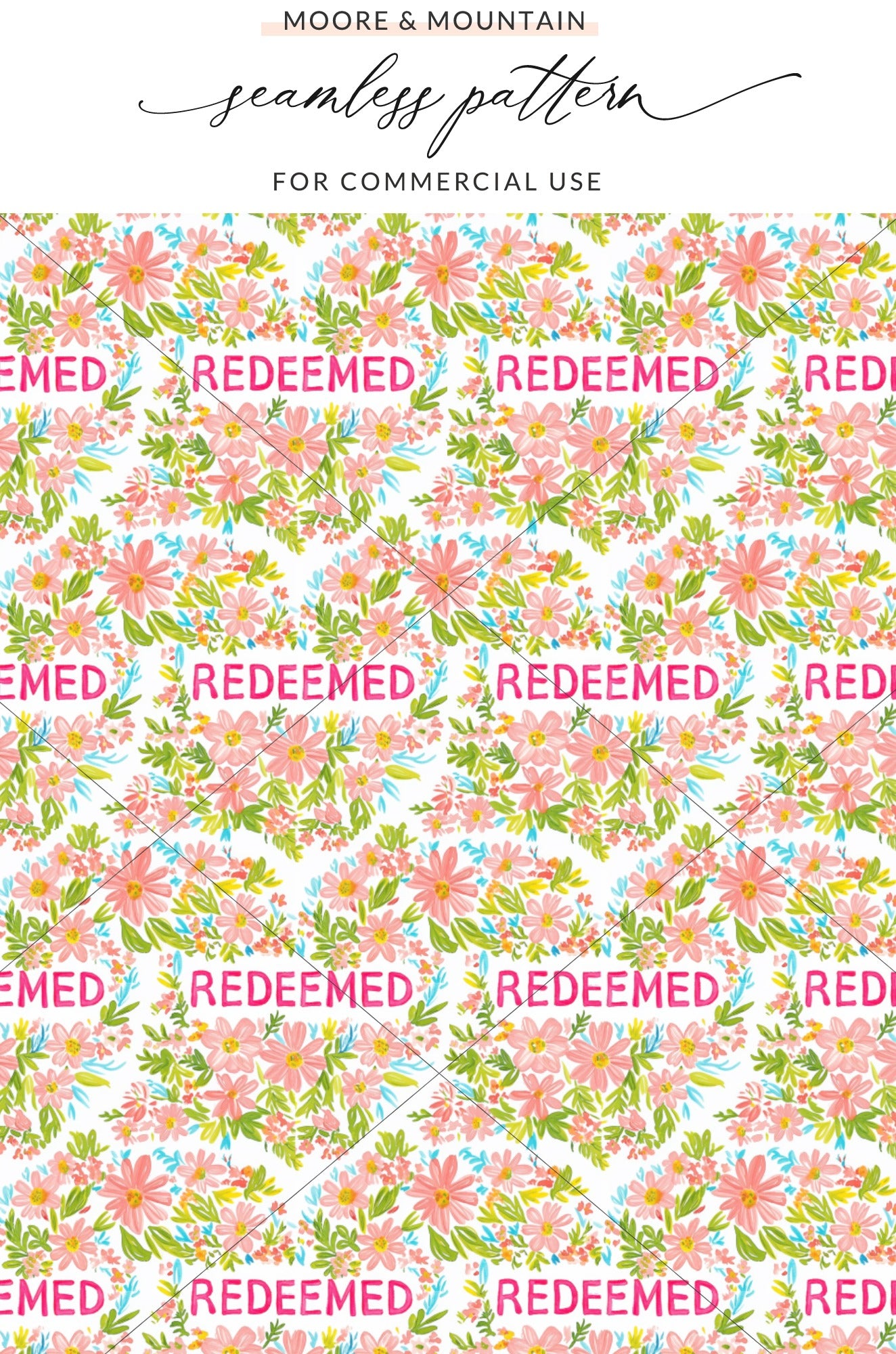 Colorful Floral Seamless Pattern for Commercial Use