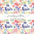 He is Risen Seamless Pattern by Moore & Mountain
