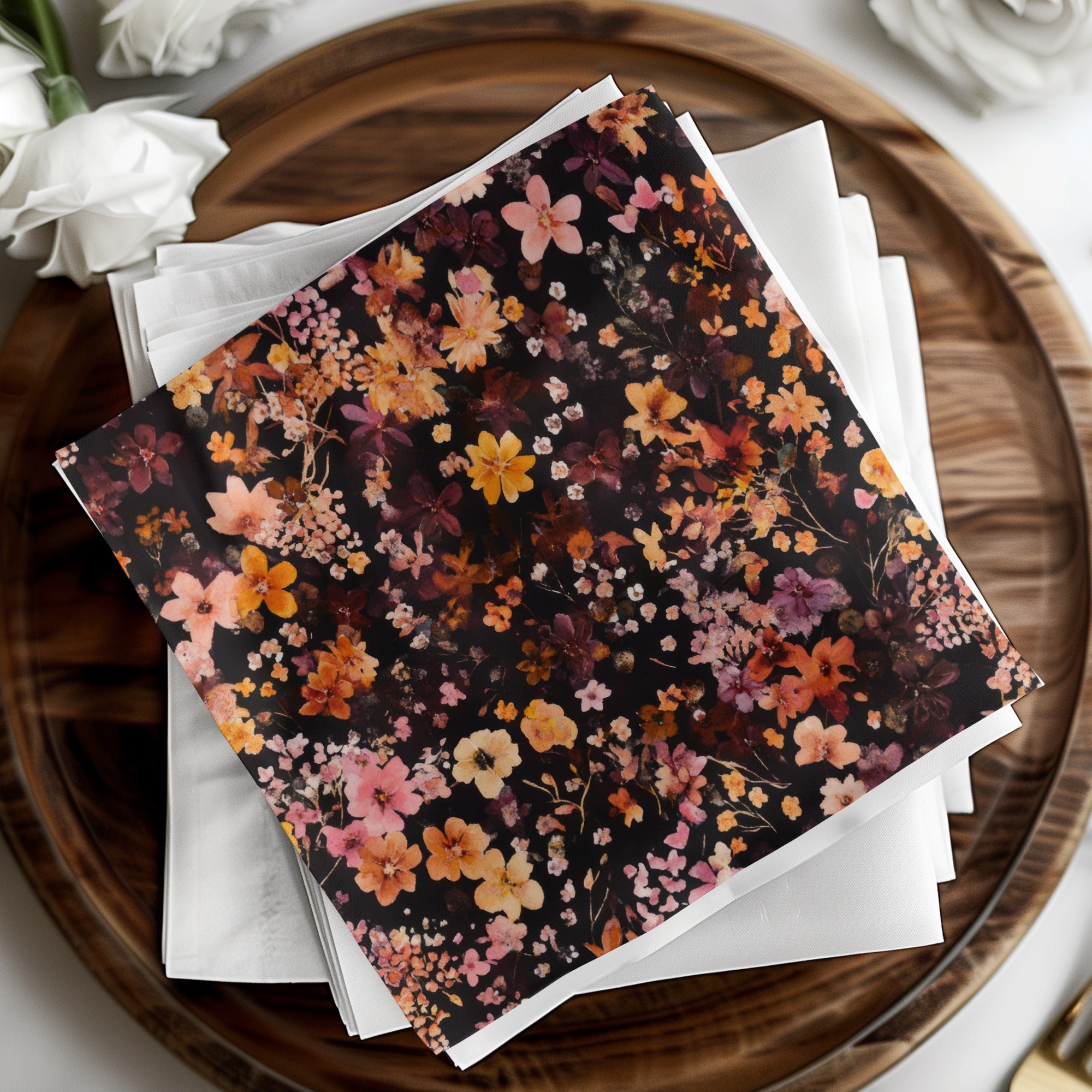 Beautiful Floral Patterned Napkin for Elegant Dining Decor