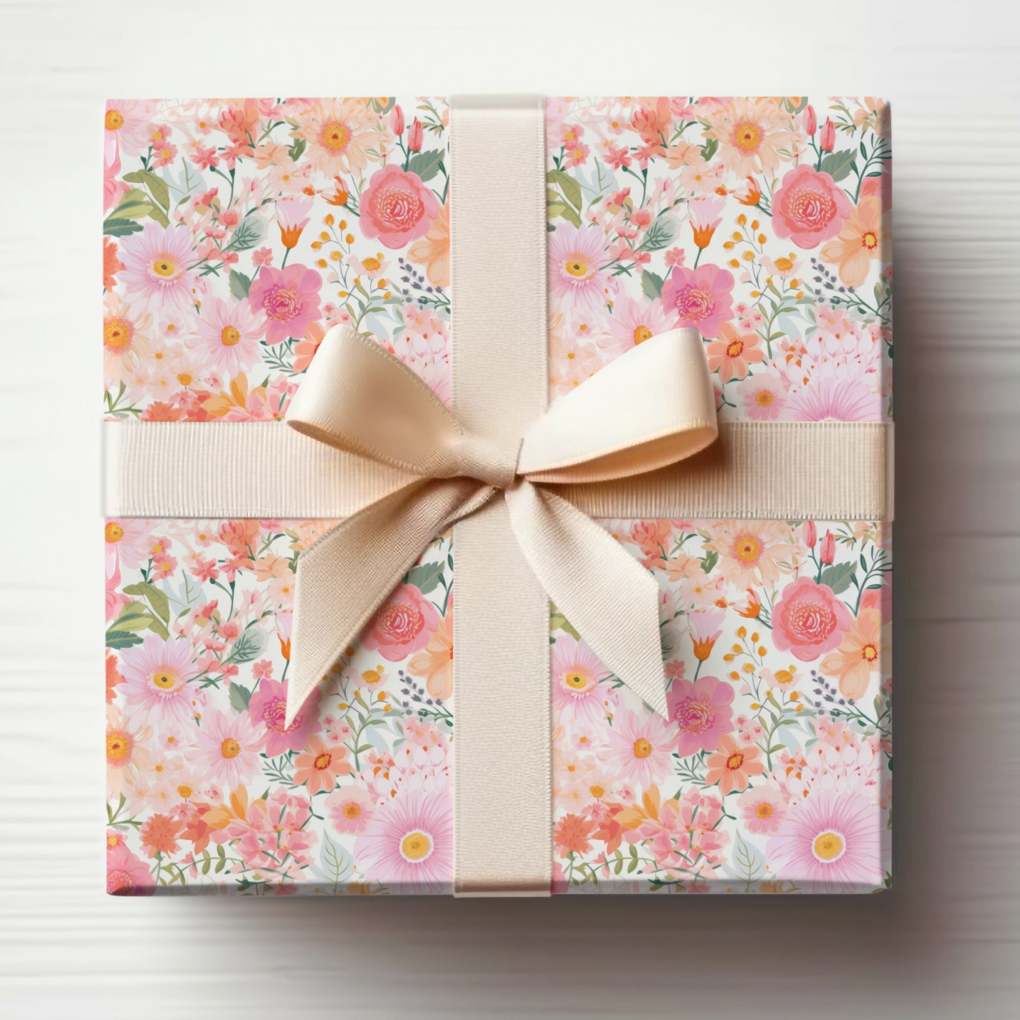 Elegant Floral Pattern Gift Wrap Box for All Occasions