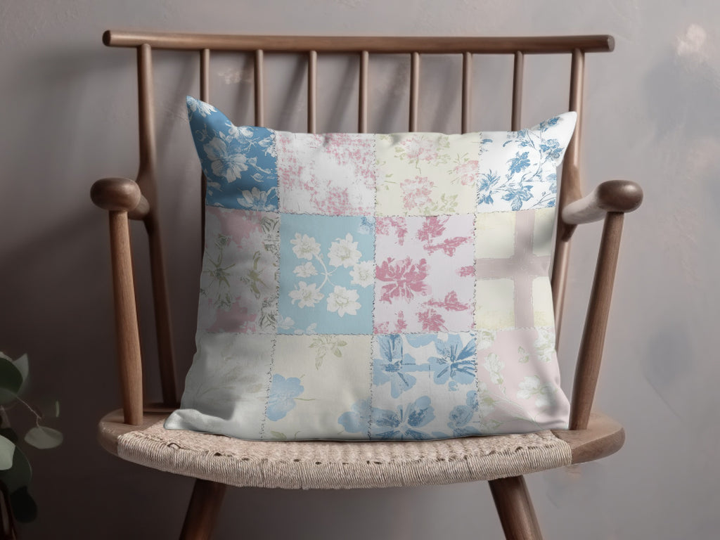 Vintage Floral Patchwork Decorative Pillow Cushion