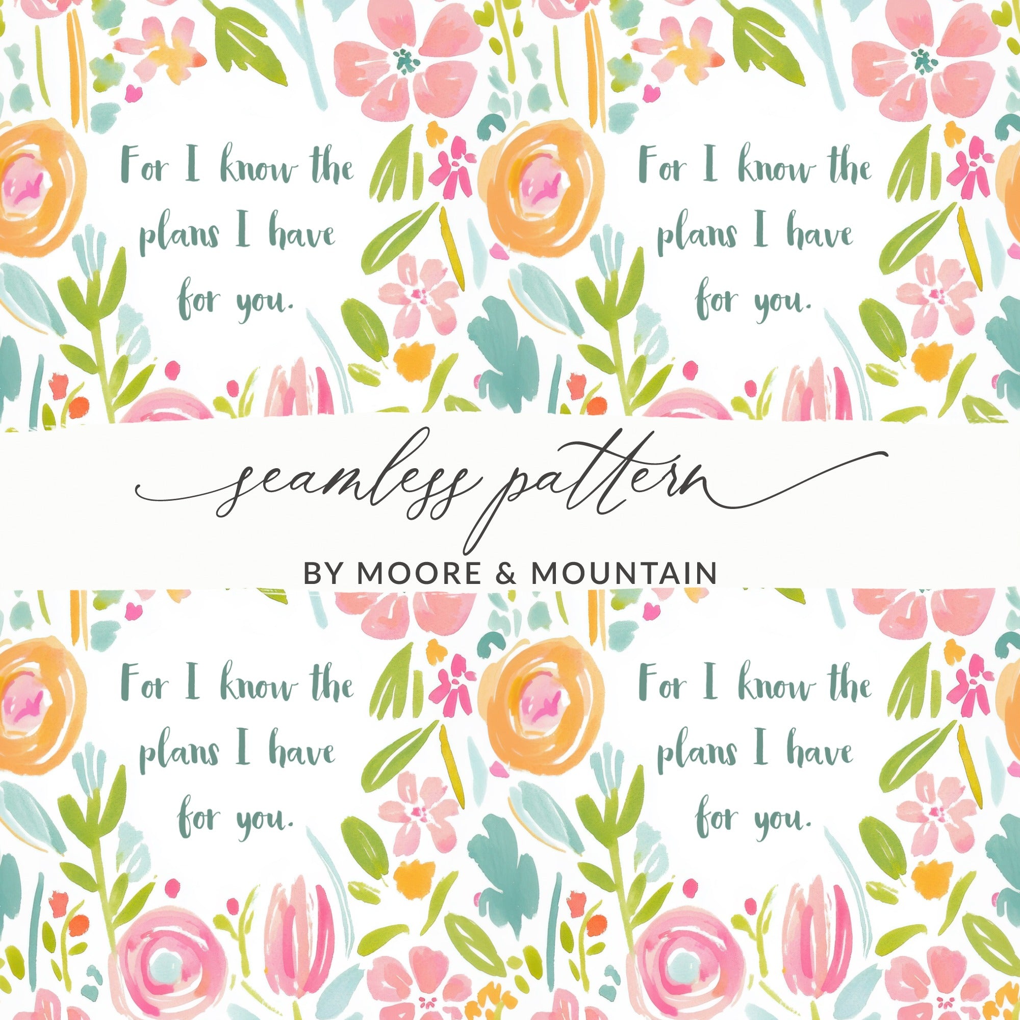Colorful Inspirational Quote Seamless Pattern Design