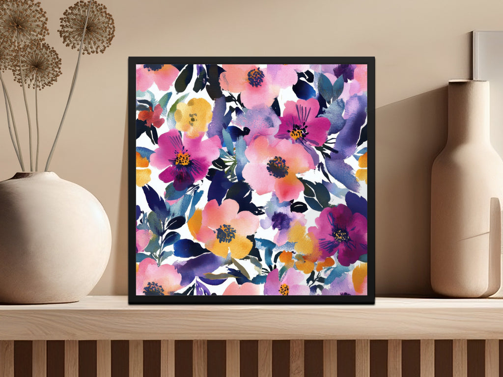 Vibrant Multicolor Floral Artwork for Home Decor Walls