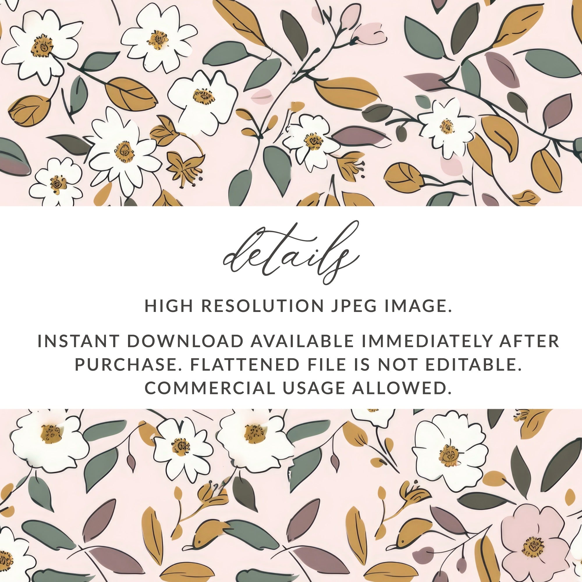 Floral Pattern High Resolution JPEG Image Commercial Usage