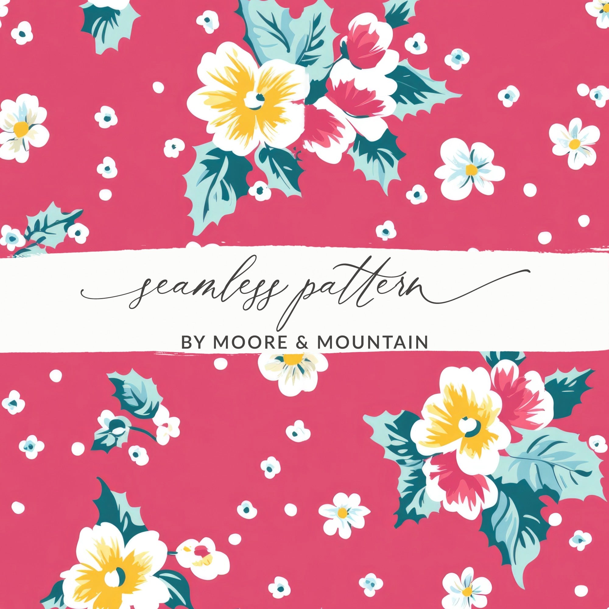 Colorful Floral Seamless Pattern by Moore & Mountain