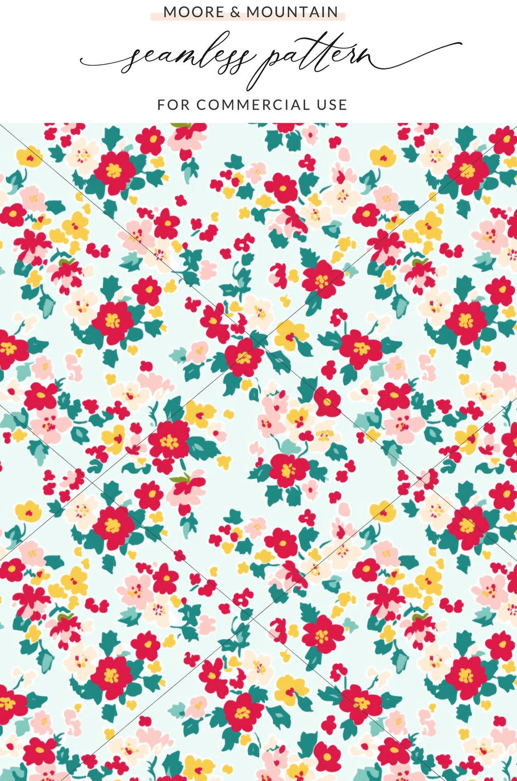 Colorful Floral Seamless Pattern For Commercial Use