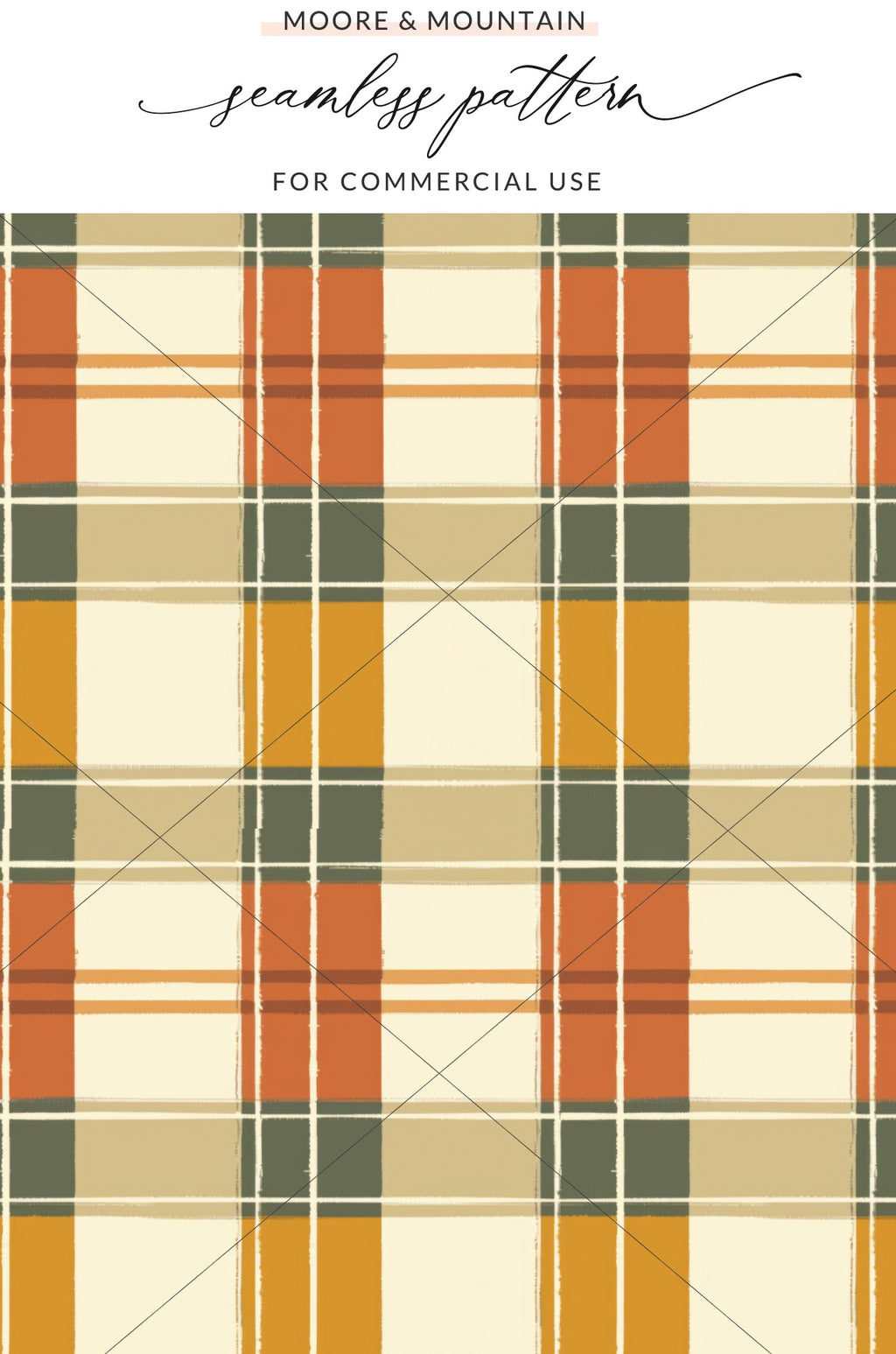 Autumn Plaid Seamless Pattern for Commercial Use