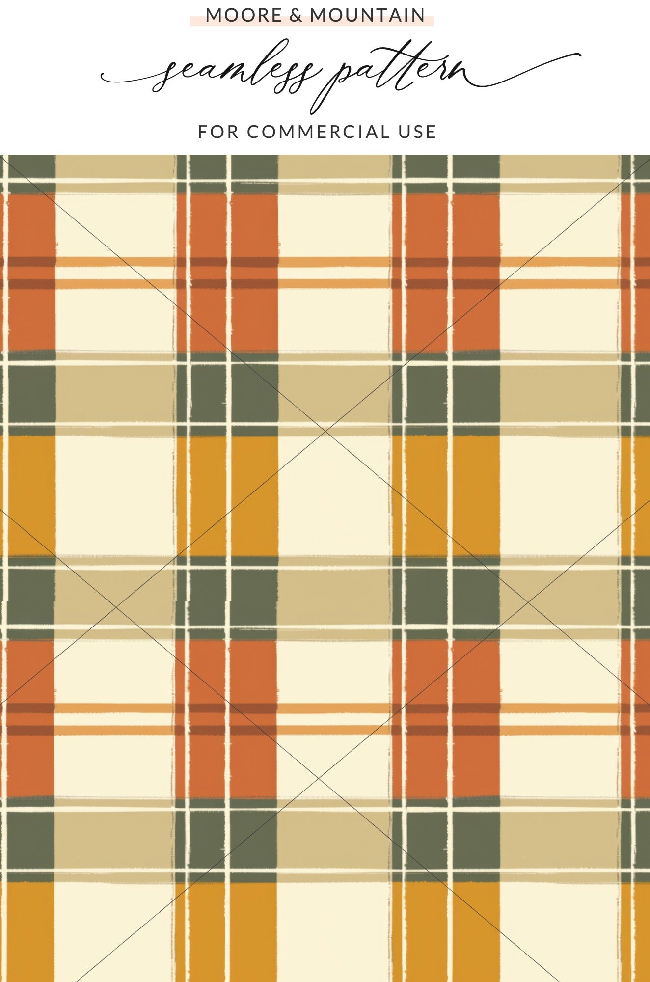 Autumn Plaid Seamless Pattern for Commercial Use