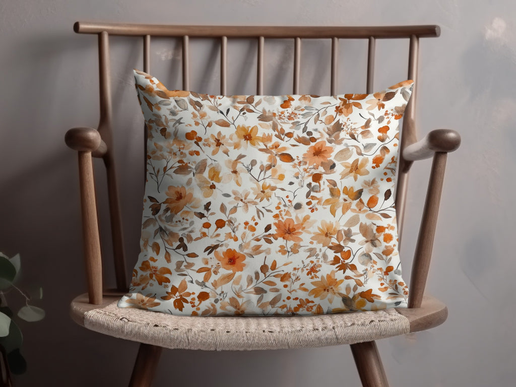 Autumn Floral Design Pillow for Cozy Living Room Decor