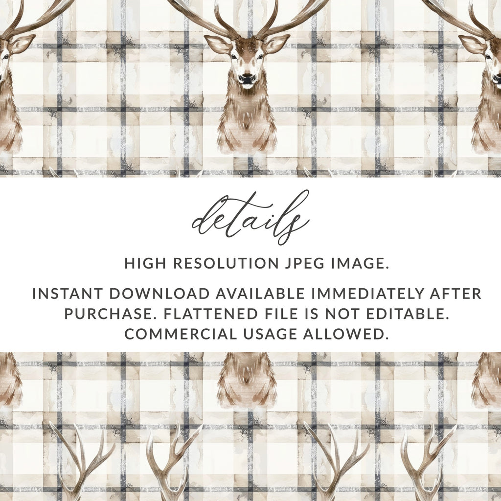 Deer and Plaid High Resolution JPEG Image Download