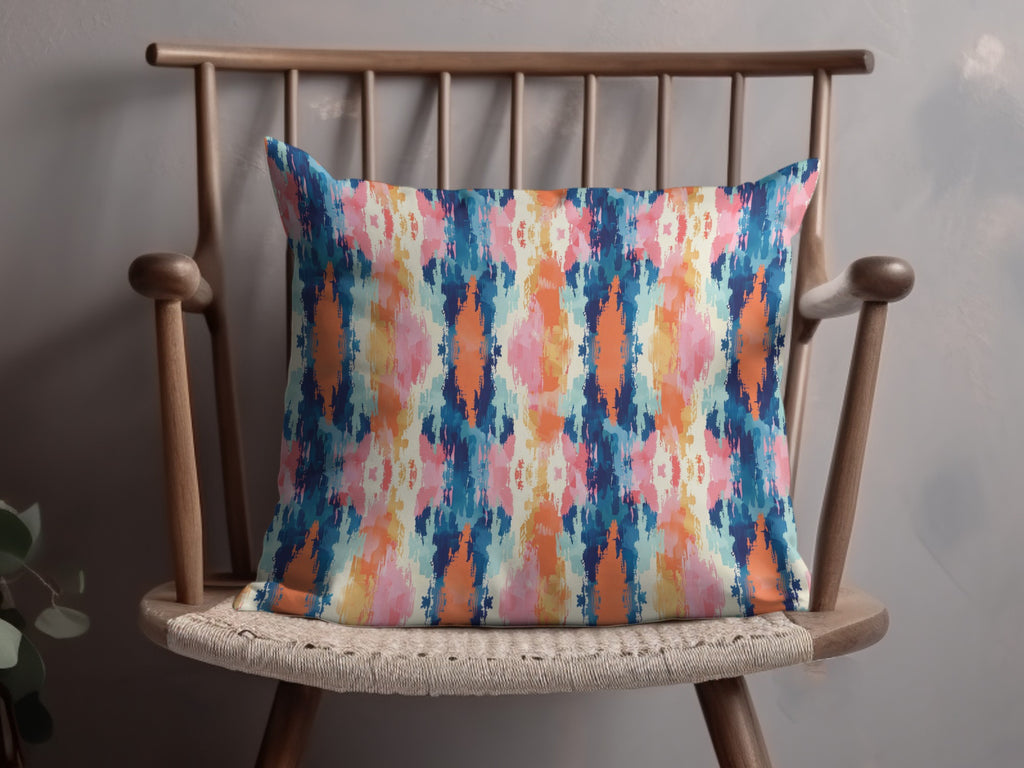 Vibrant Colorful Abstract Pattern Decorative Pillow