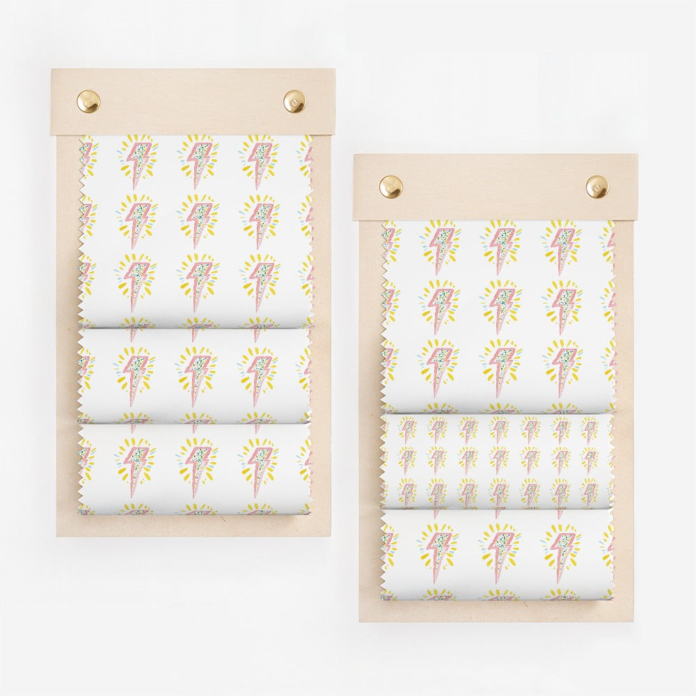 Pink Glitter Lightning Bolt Electric Design White Pattern product type