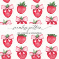 Strawberry Bow Seamless Pattern by Moore & Mountain