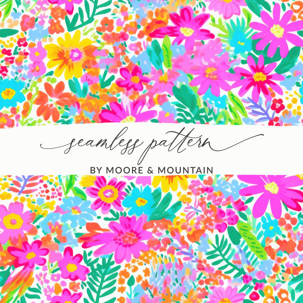 Colorful Floral Seamless Pattern by Moore & Mountain