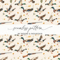 Seamless Ducks and Hunting Themed Pattern by Moore & Mountain