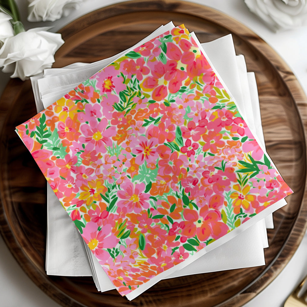 Bright Colorful Floral Patterned Napkins for Any Occasion