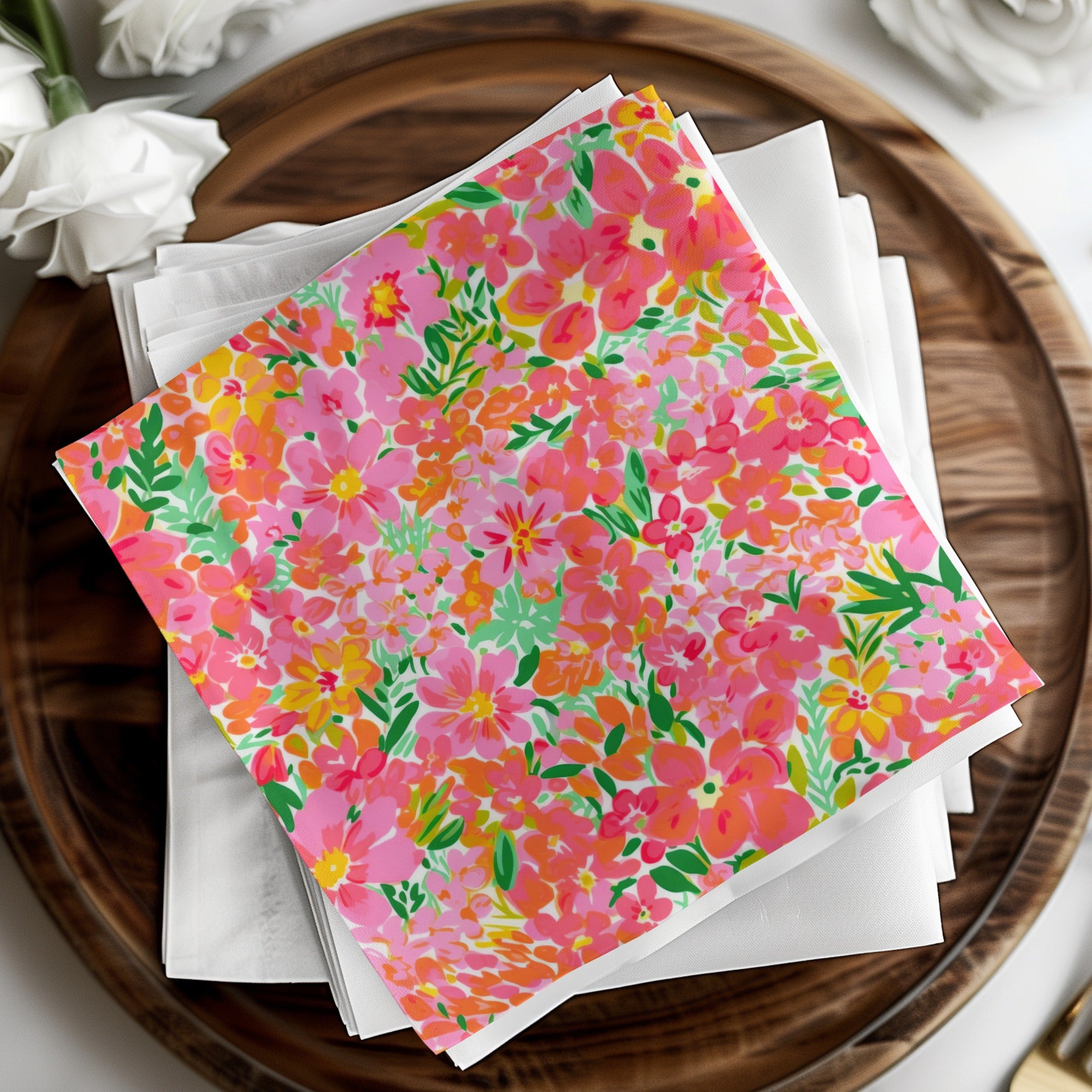 Bright Colorful Floral Patterned Napkins for Any Occasion