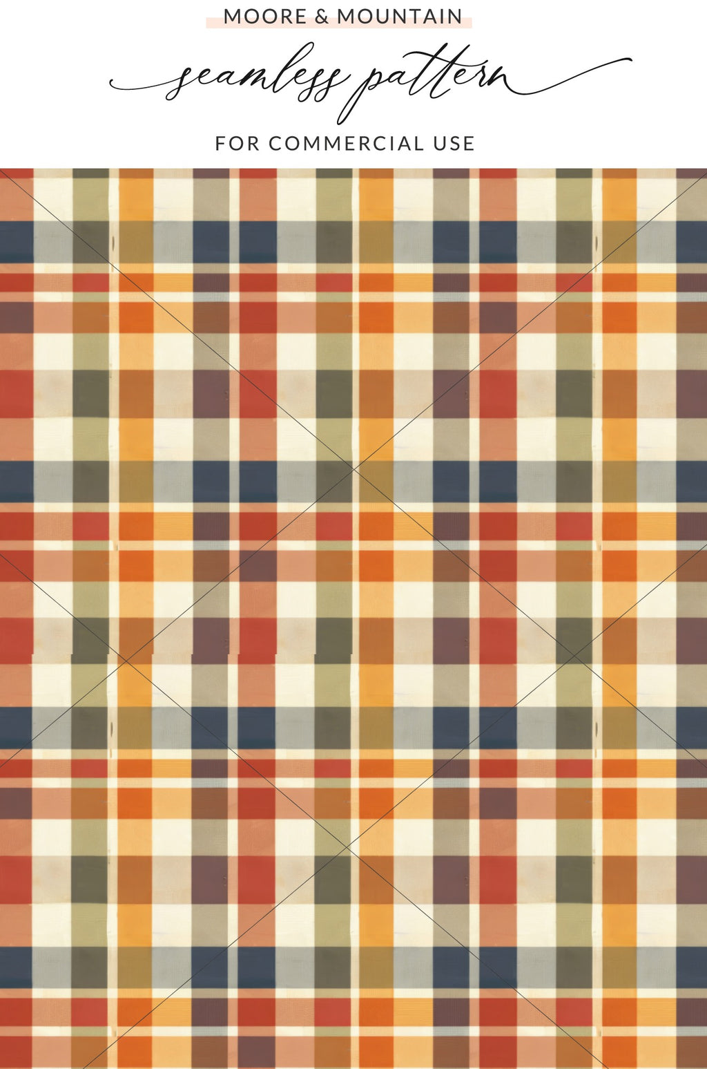 Moore and Mountain Seamless Pattern for Commercial Use