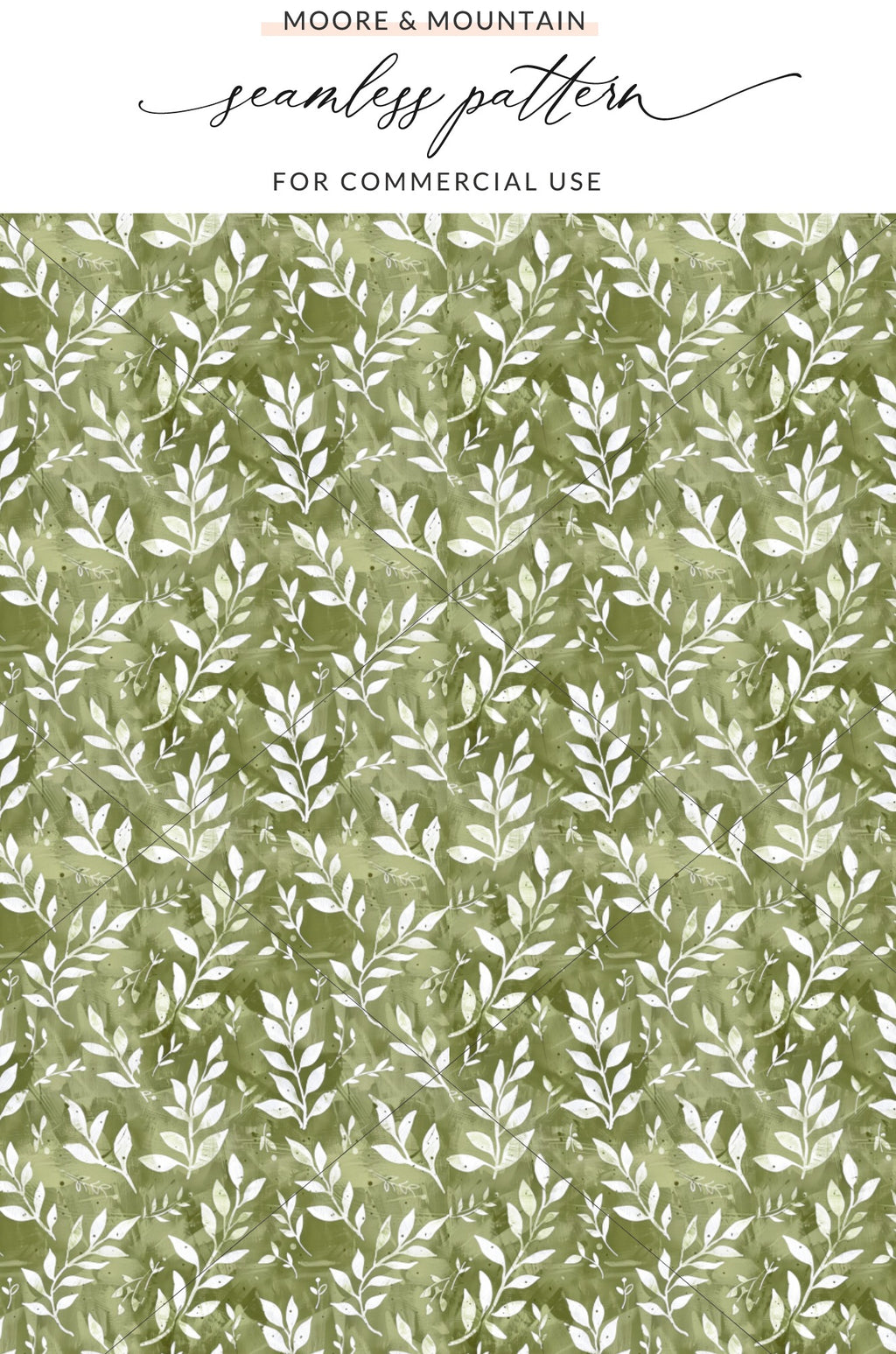 Green Leafy Seamless Pattern for Commercial Use Product