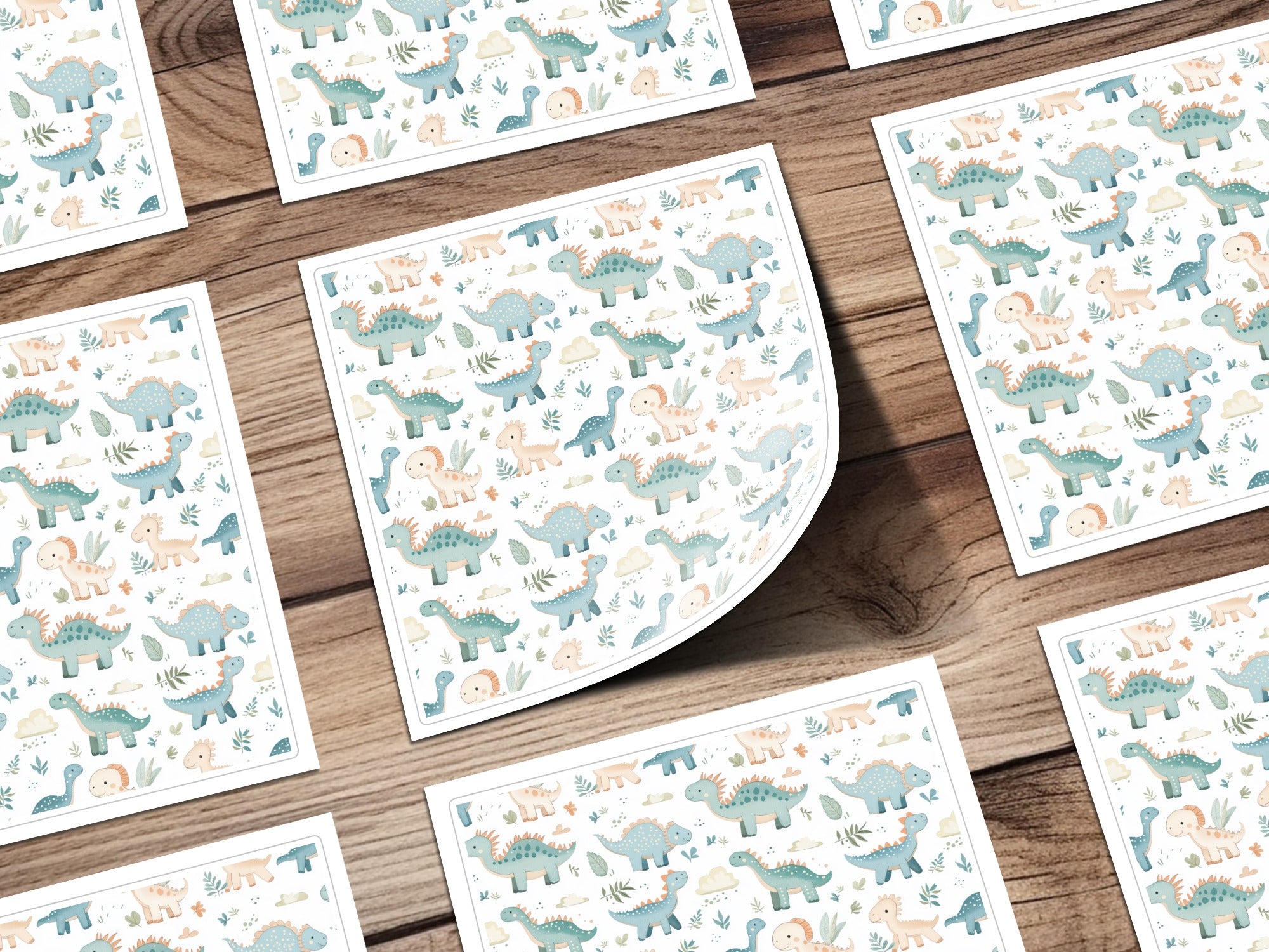 Dinosaurs and Baby Animals Patterned Sheet Product