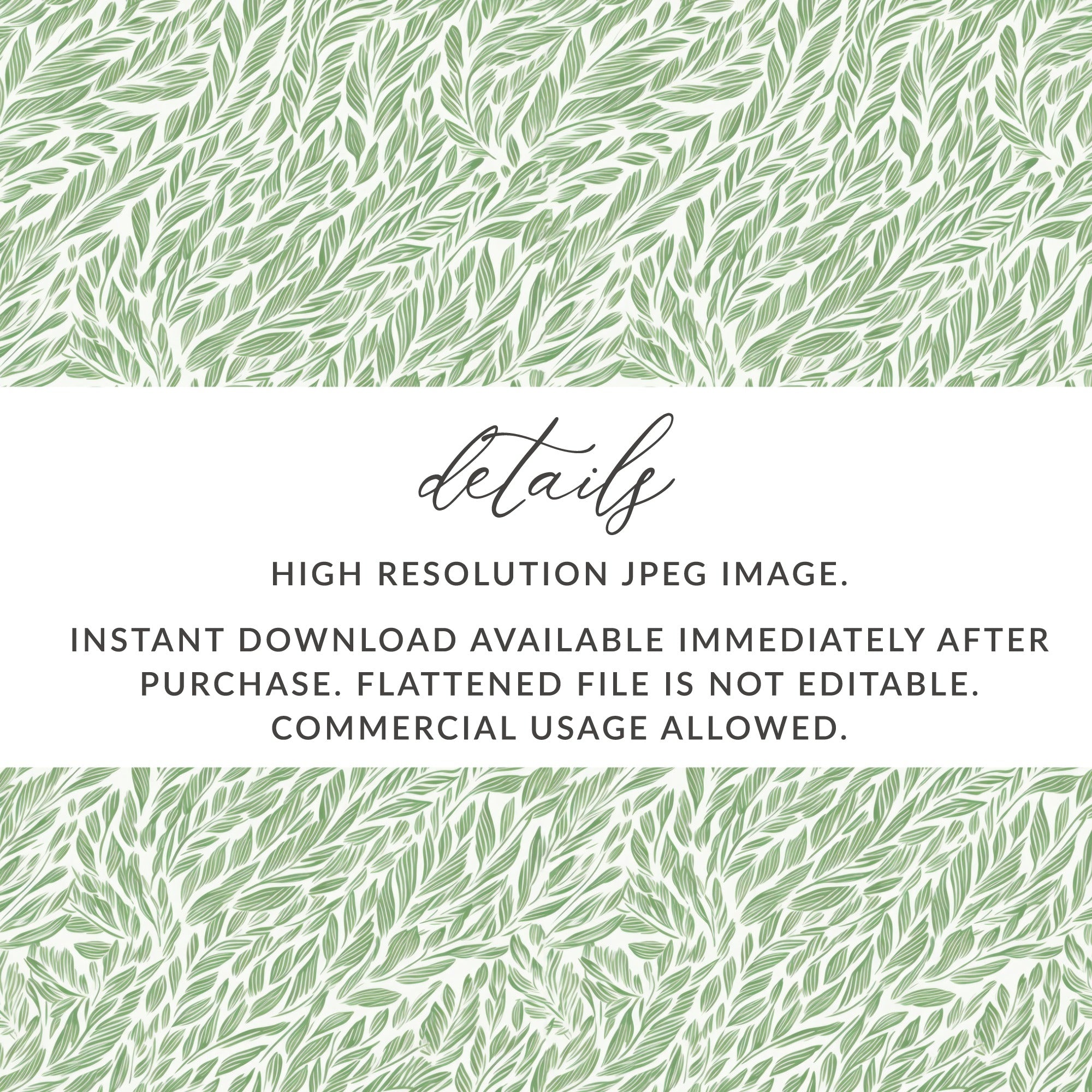 High Resolution Leaf Pattern Instant Download Image