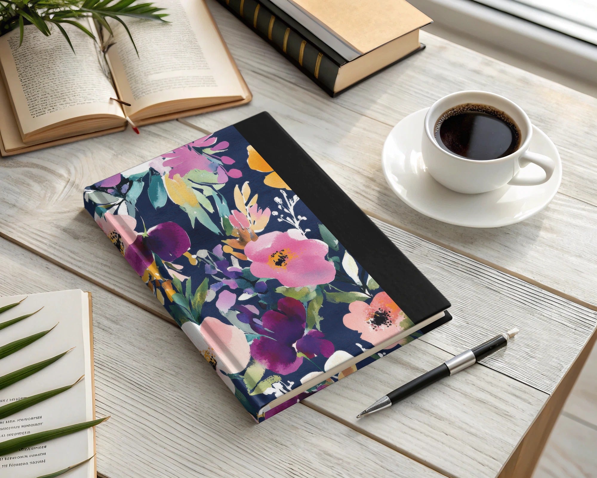 Elegant Floral Design Hardcover Journal for Everyday Use