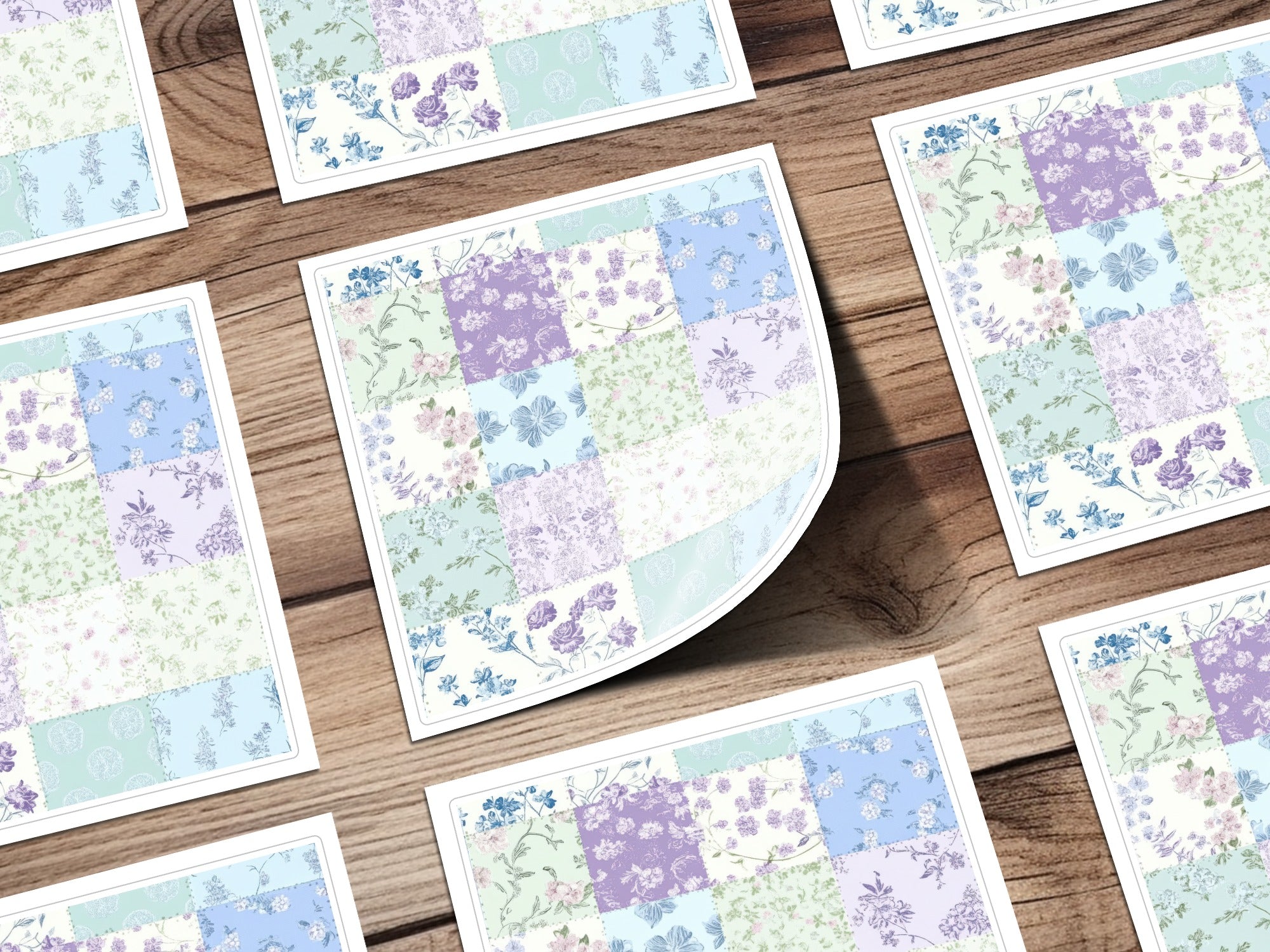 Pastel Floral Pattern Print High-Quality Paper Product