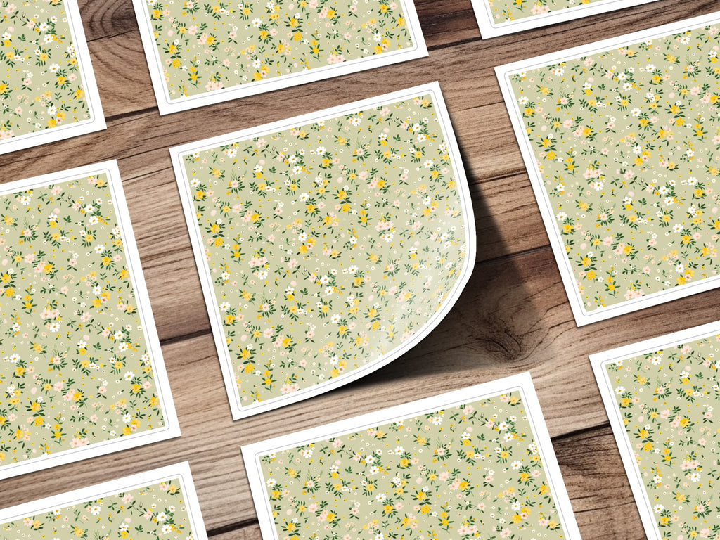 Floral Pattern Cute Stickers for Decor and Crafts