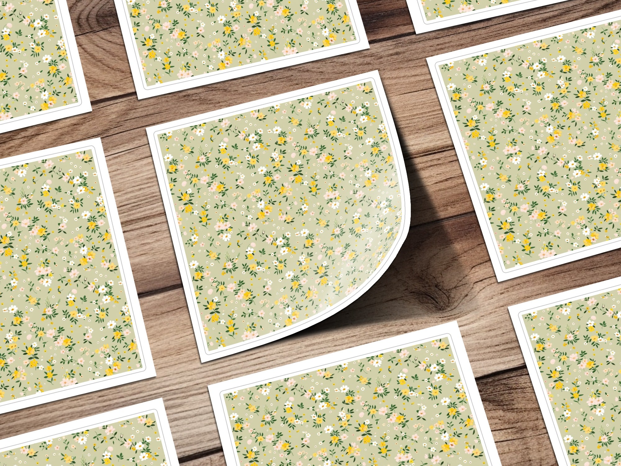 Floral Pattern Cute Stickers for Decor and Crafts