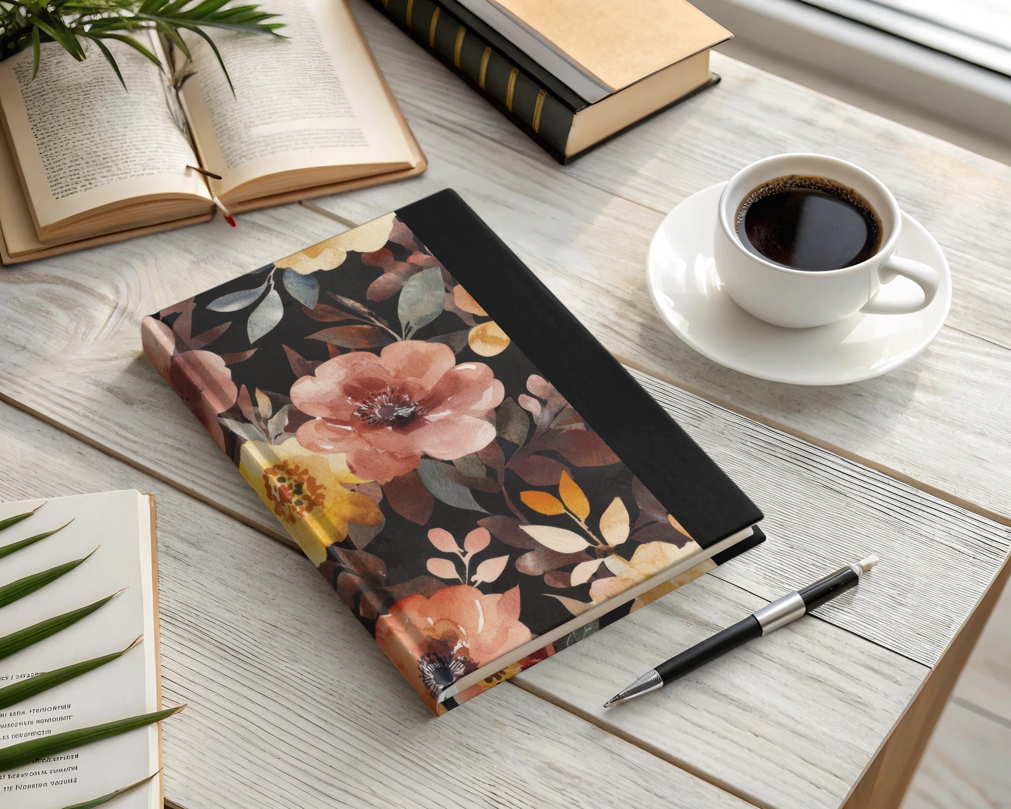 Floral Design Hardcover Notebook Journal for Writing