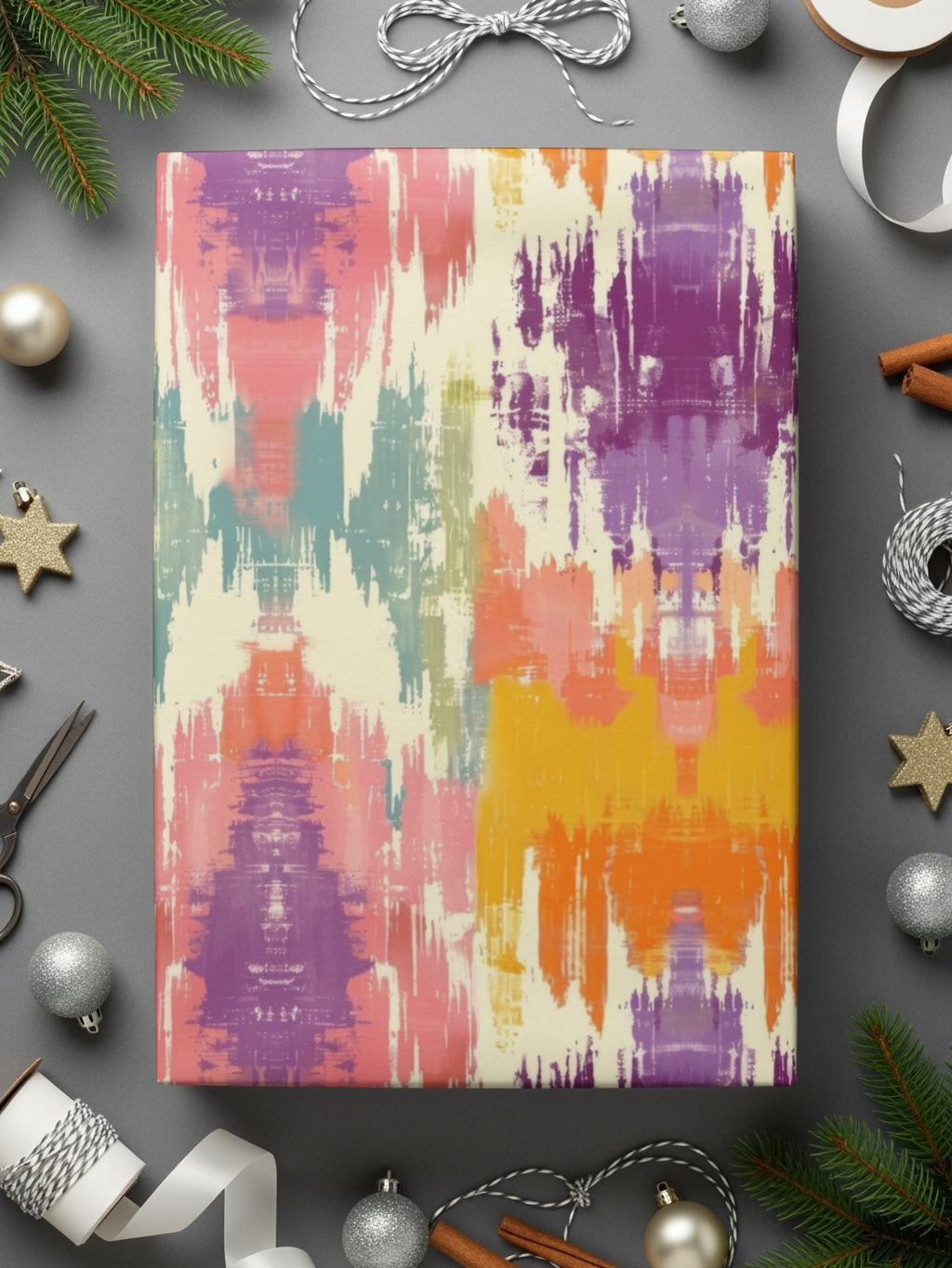 Vibrant Abstract Patterned Gift Wrapping Paper