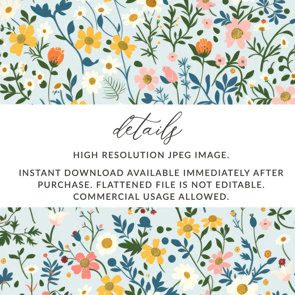 Colorful Floral Pattern High Resolution JPEG Image