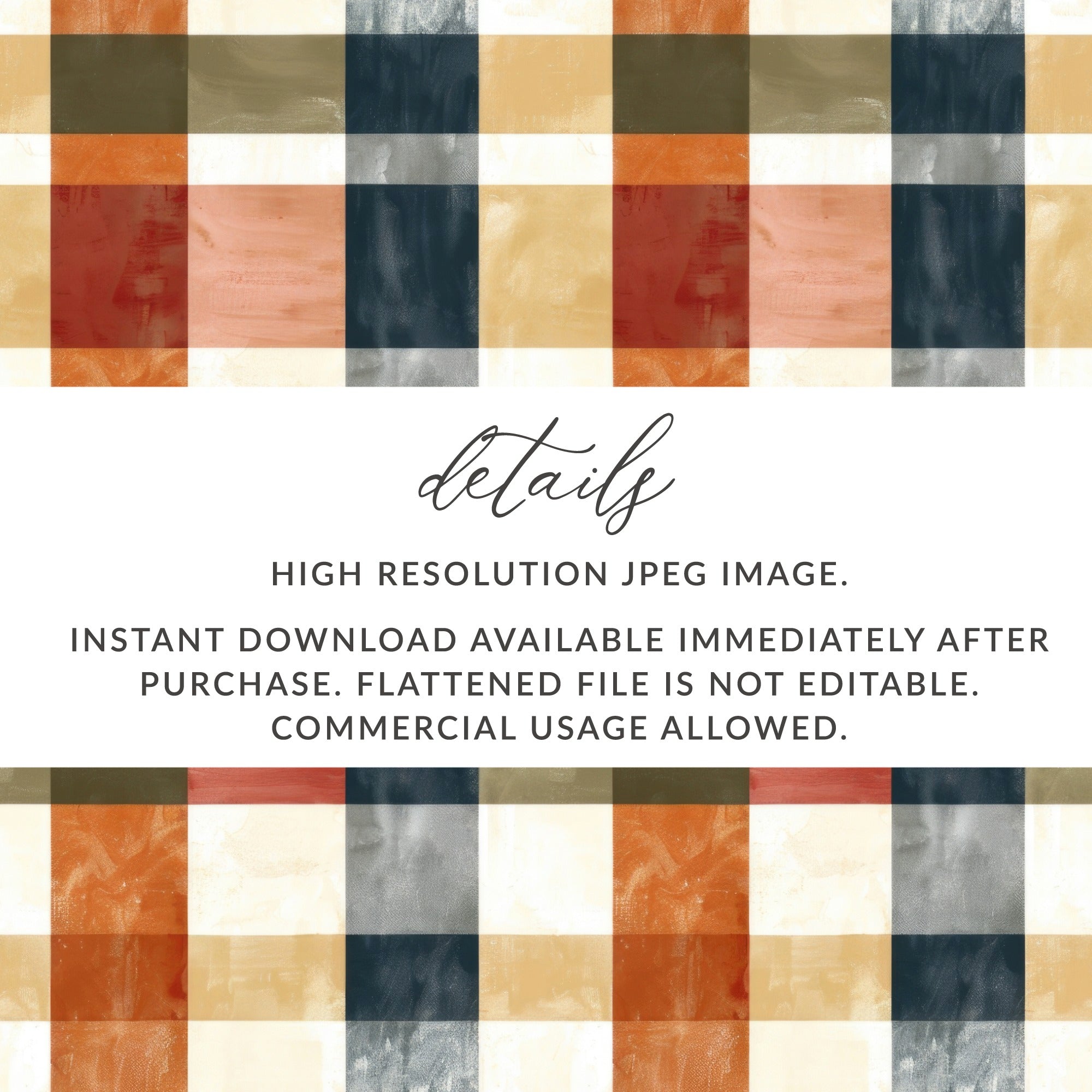 High Resolution Plaid Pattern Instant Download Image