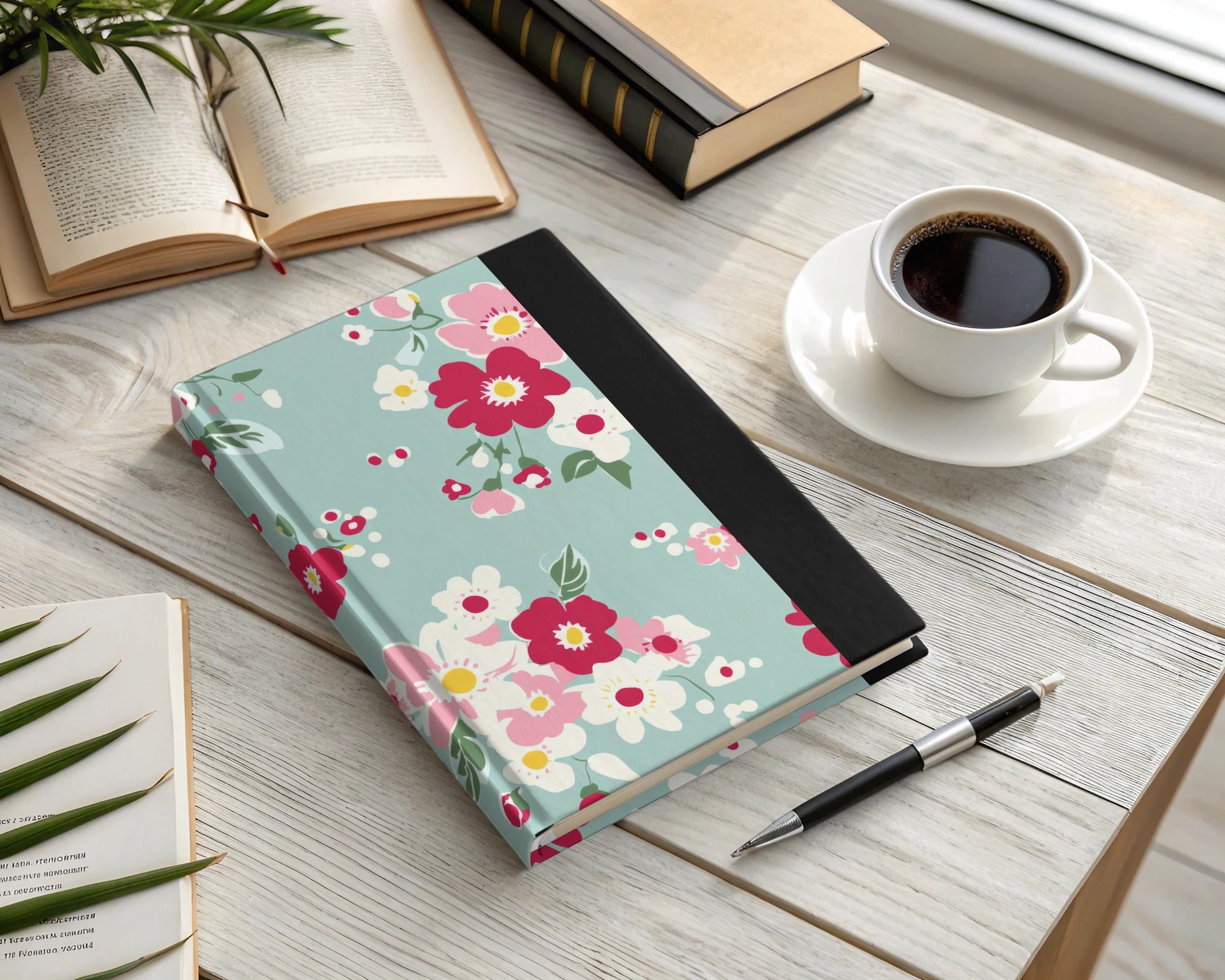 Floral Design Hardcover Notebook Journal Book