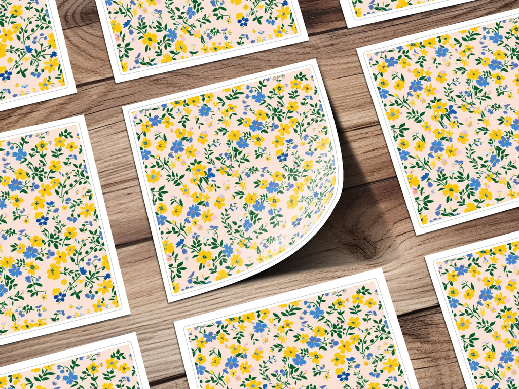 Colorful Floral Pattern Customizable Art Print Product