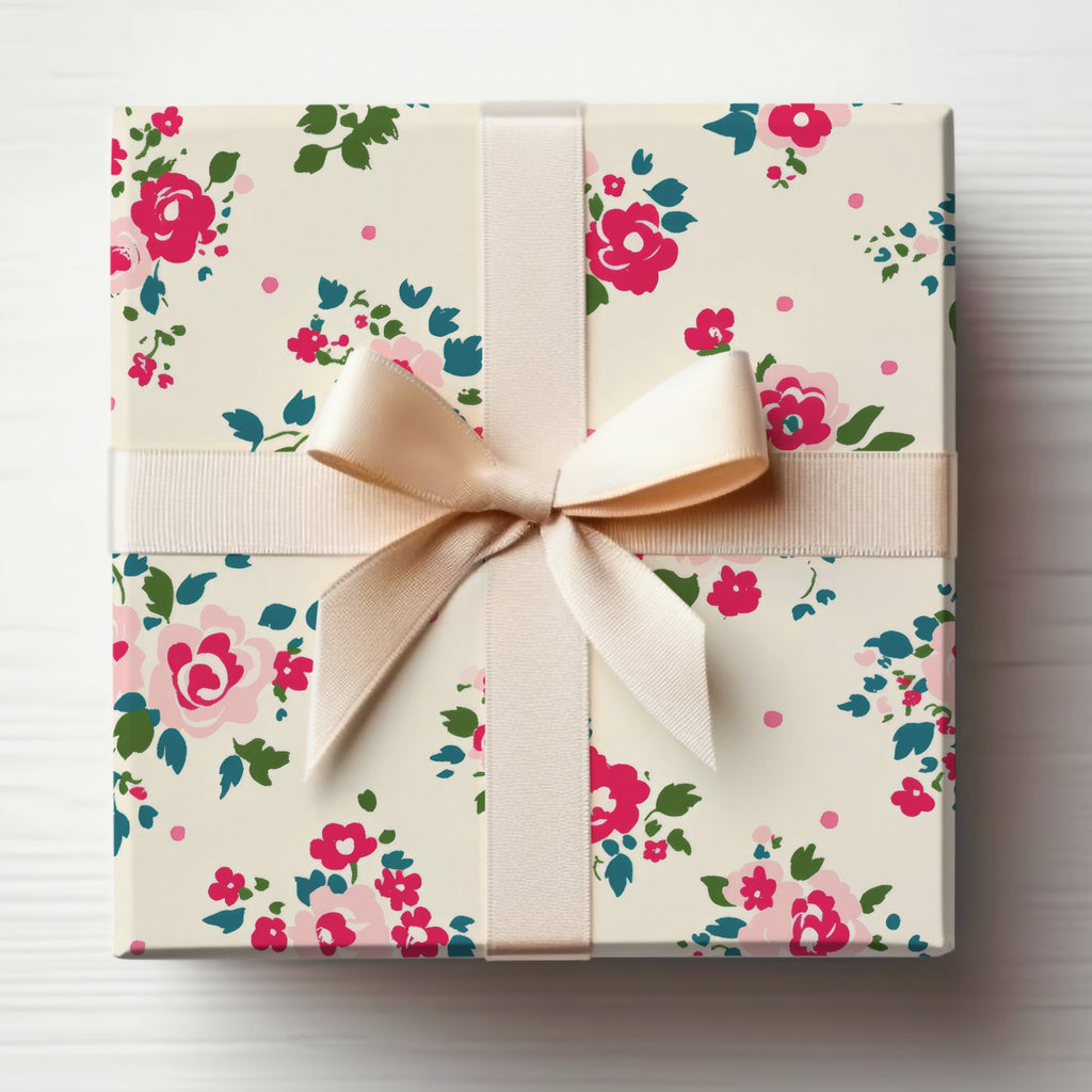 Elegant Floral Gift Box with Bow Perfect for Any Occasion