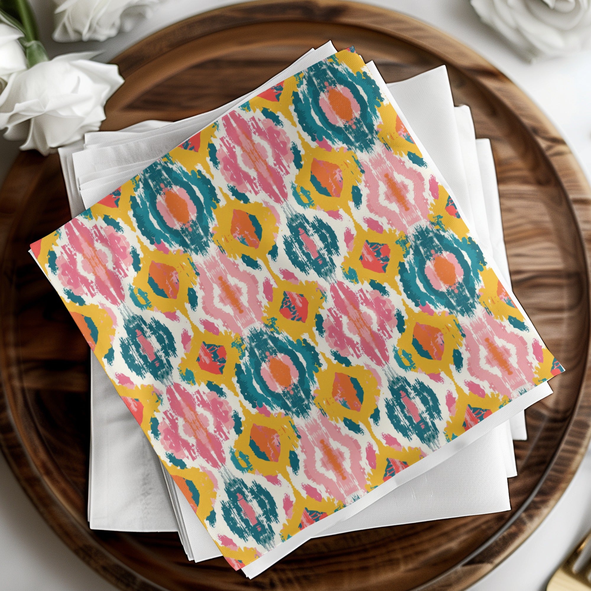 Vibrant Abstract Pattern Cloth Napkin Set for Dining