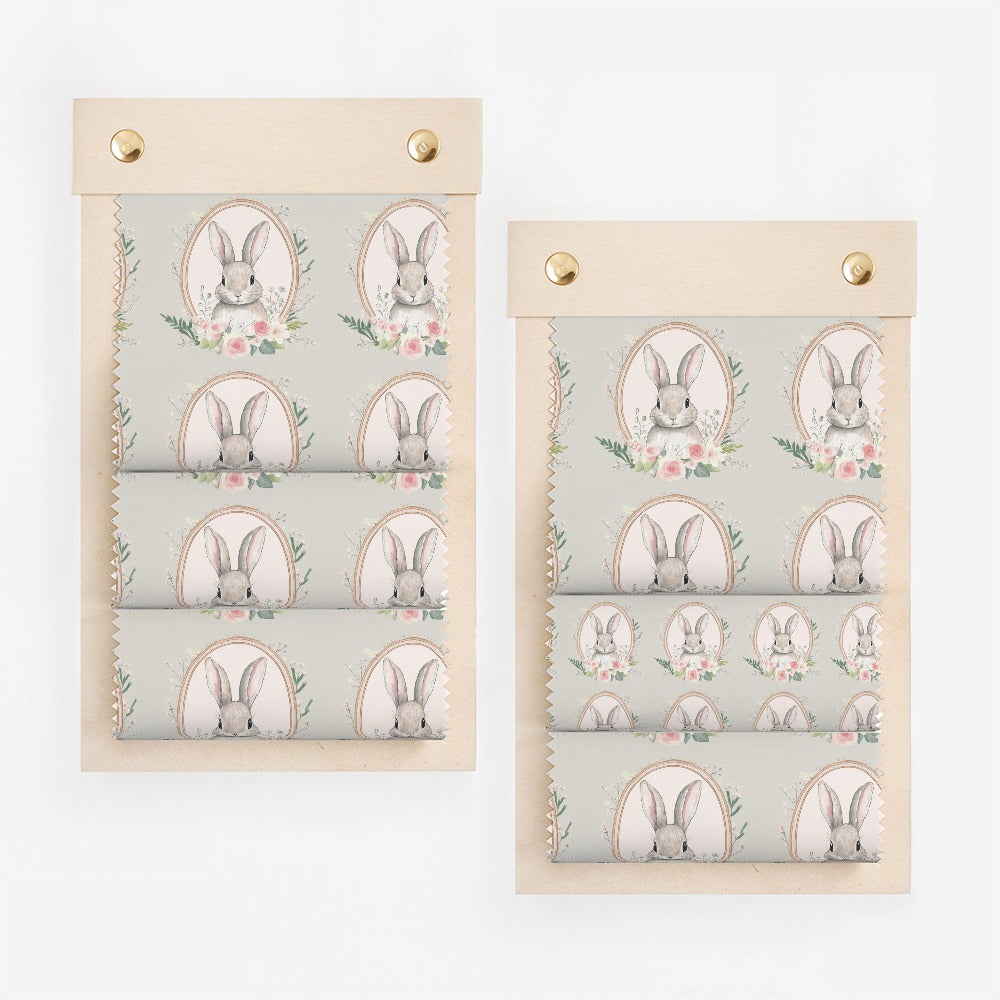 Cute Bunny and Floral Pattern Wall Art Decor Item