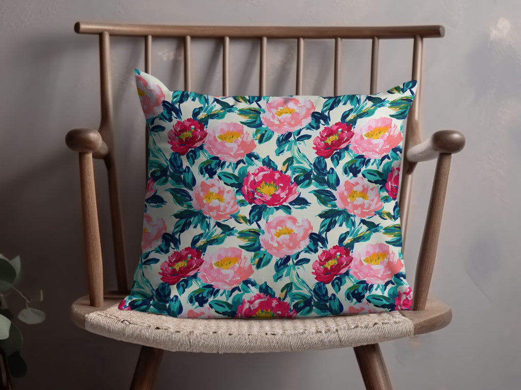 Beautiful Floral Print With Dark Green Leaves Digital - Moore and Mountain