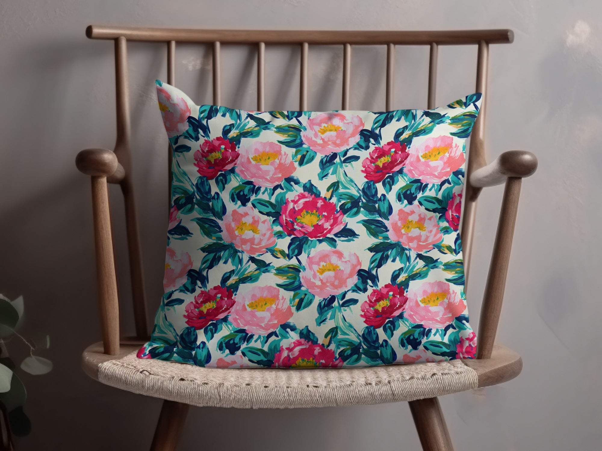 Beautiful Floral Print With Dark Green Leaves Digital - Moore and Mountain