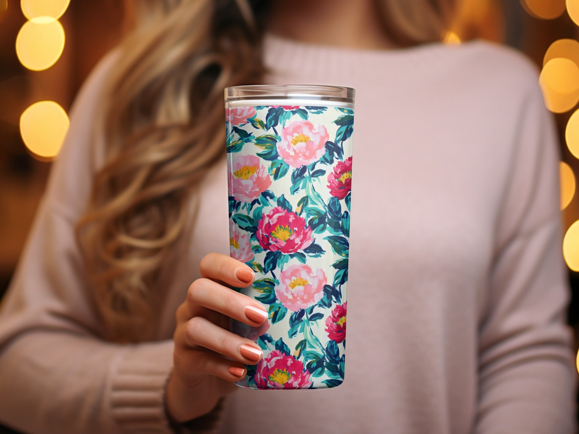 Beautiful Floral Print With Dark Green Leaves Digital - Moore and Mountain