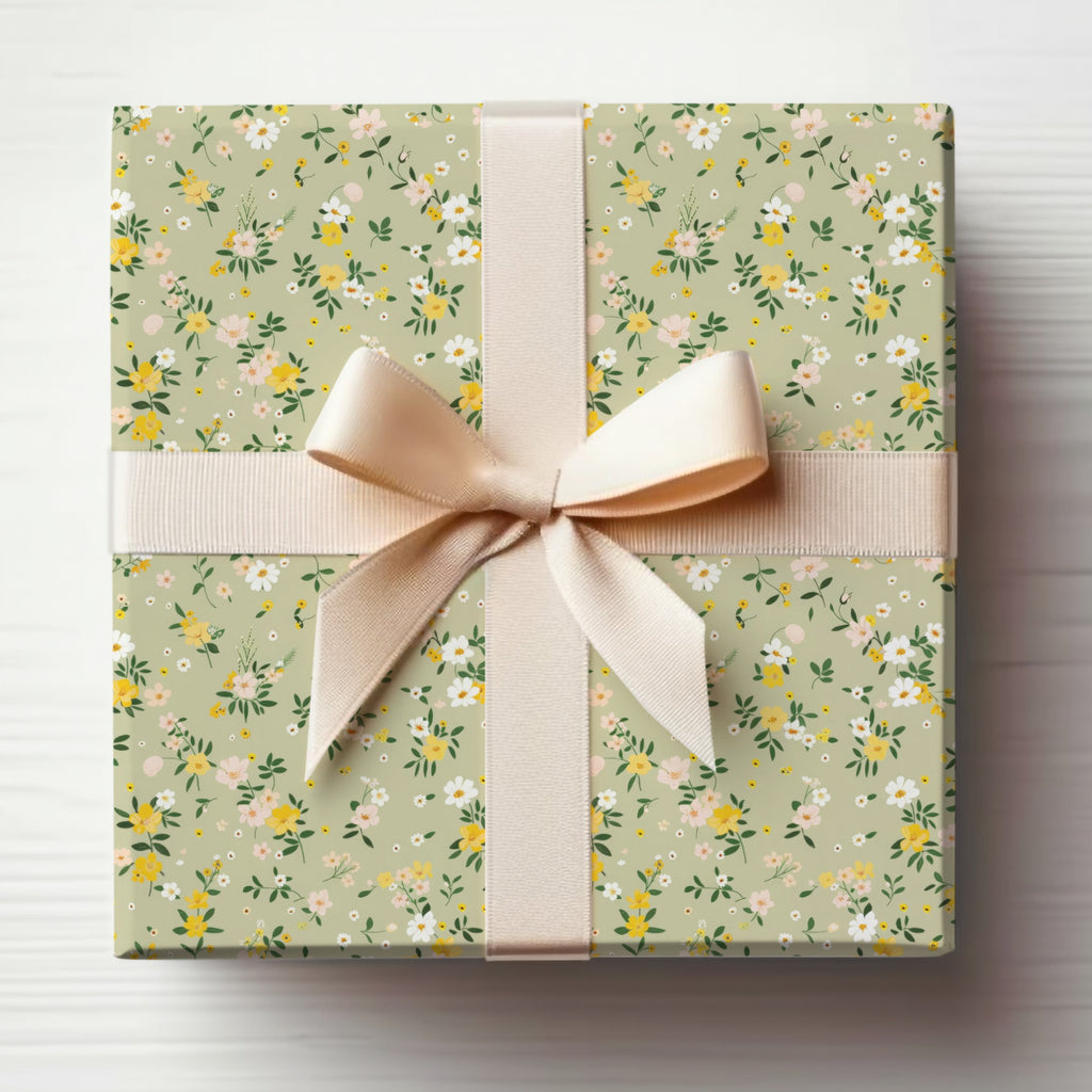 Elegant Floral Patterned Gift Box with Bow