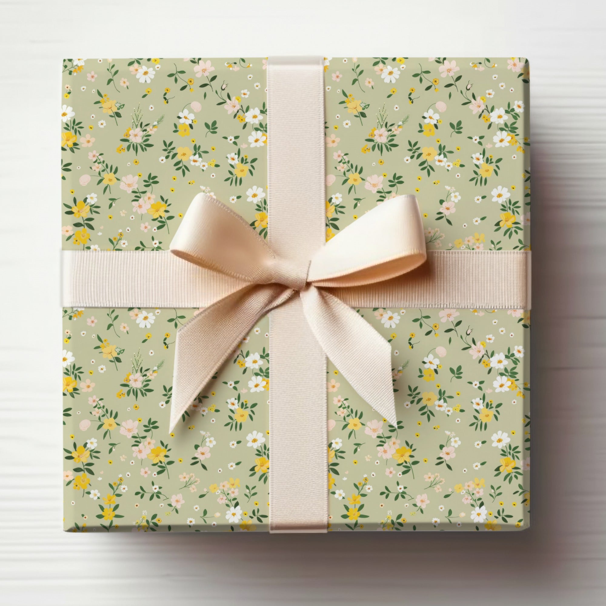 Elegant Floral Patterned Gift Box with Bow