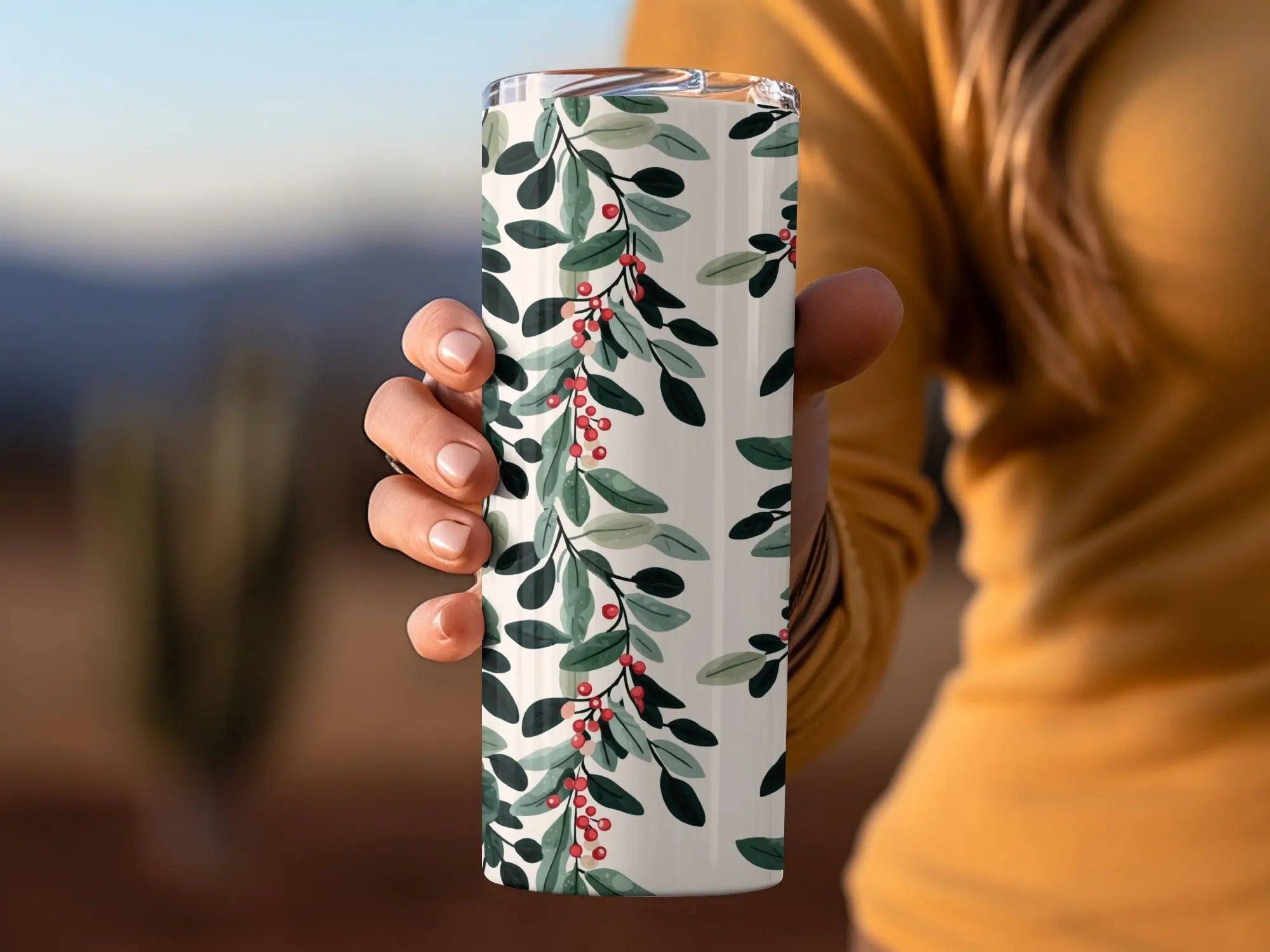 Berries and Leaves Digital Paper, Seamless Botanical Pattern, Watercolor Floral Design, Nature Print, Scrapbook Paper, Fabric Design - Moore and Mountain